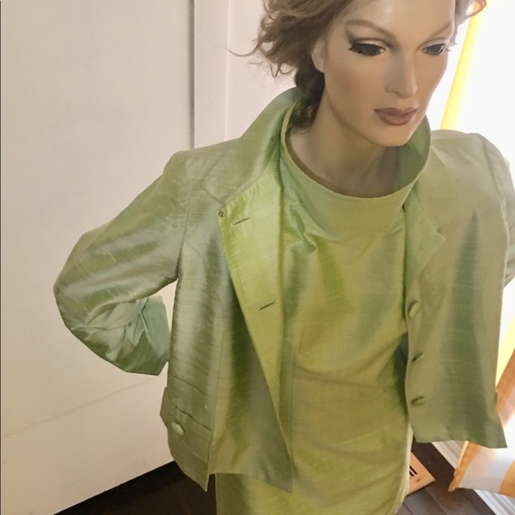 Vintage 90’s Jill Stuart for Bergdorf Goodan fabulous retro chic raw silk dress. - Picture 5 of 16